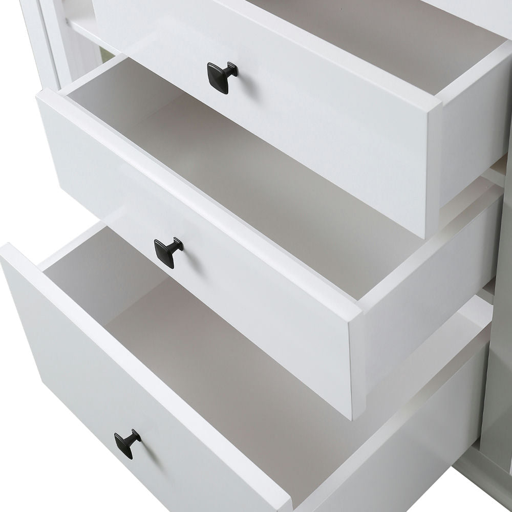 Medley 54 In. Kitchen Island With Slide Out Table in White