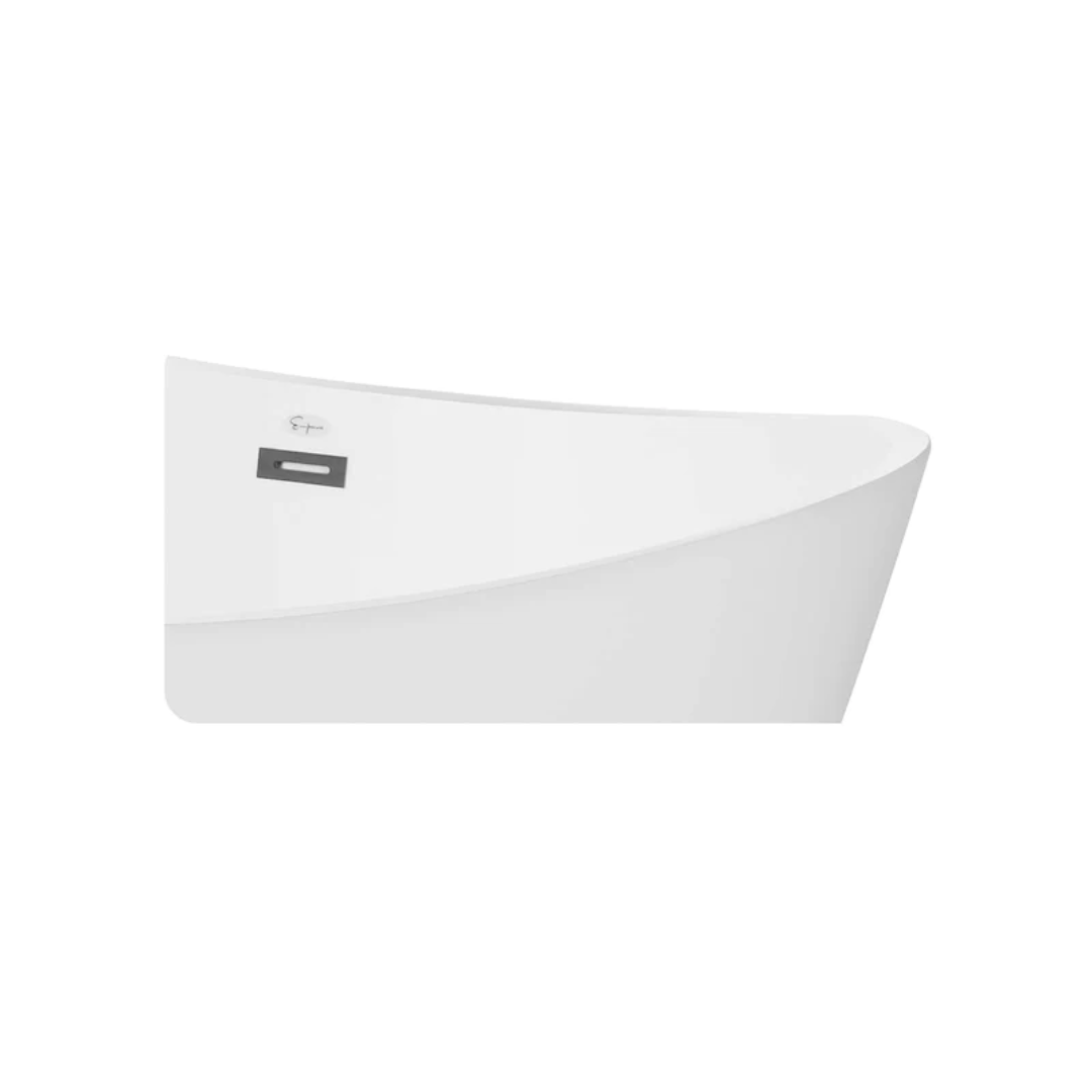 59" Freestanding Soaking LED Tub