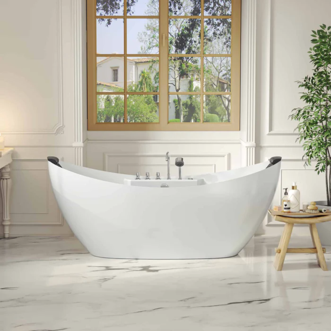 67" Freestanding Whirlpool Bathtub