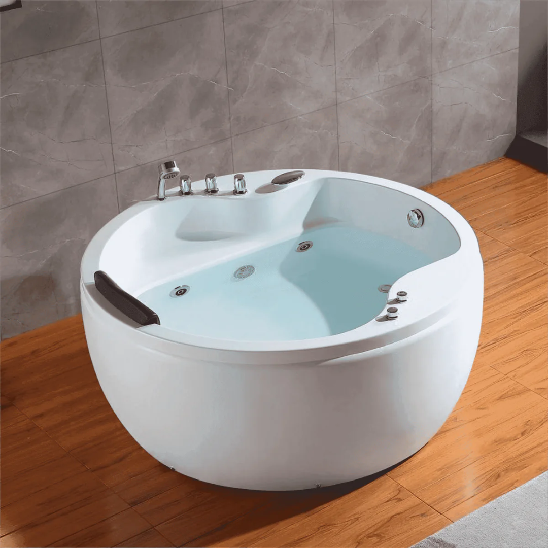 59" Freestanding Whirlpool Round Tub