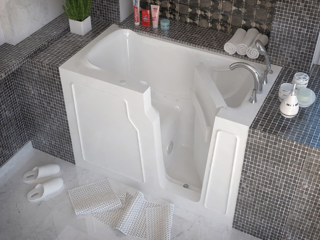 Walk-In Bathtub MediTub 2952 Series 29(W) x 52(L) x 40(H)