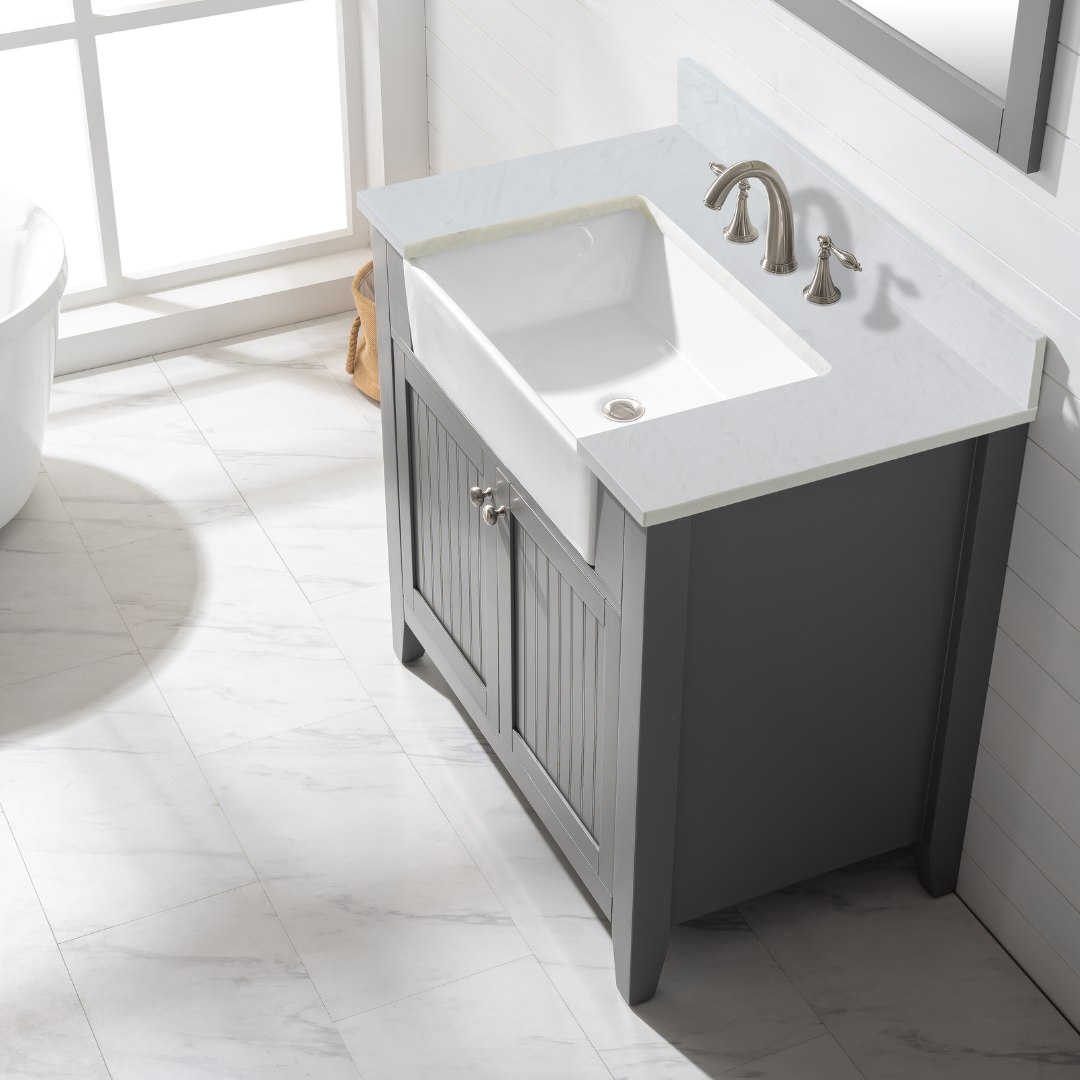 Burbank 36" Single Vanity in Gray