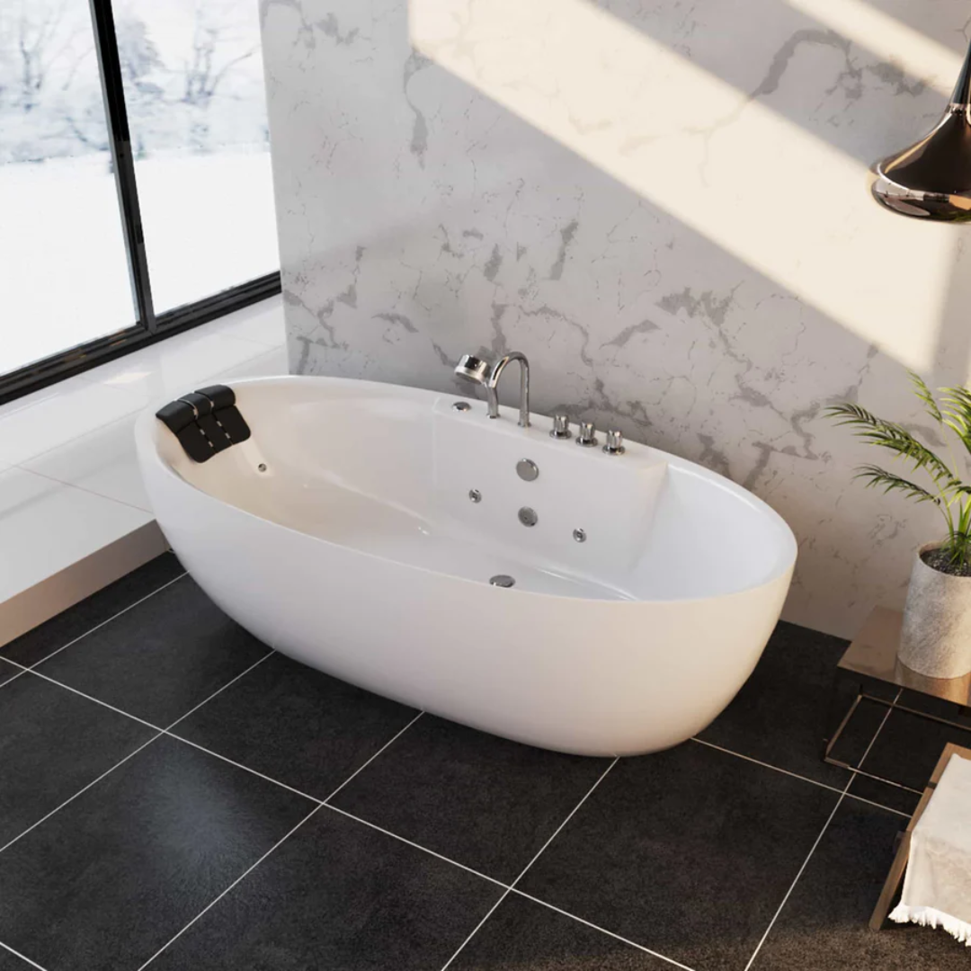 67" Freestanding Whirlpool Bathtub