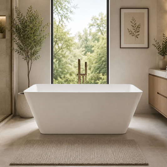 Zenith Series 5.58 ft. Freestanding Bathtub in White
