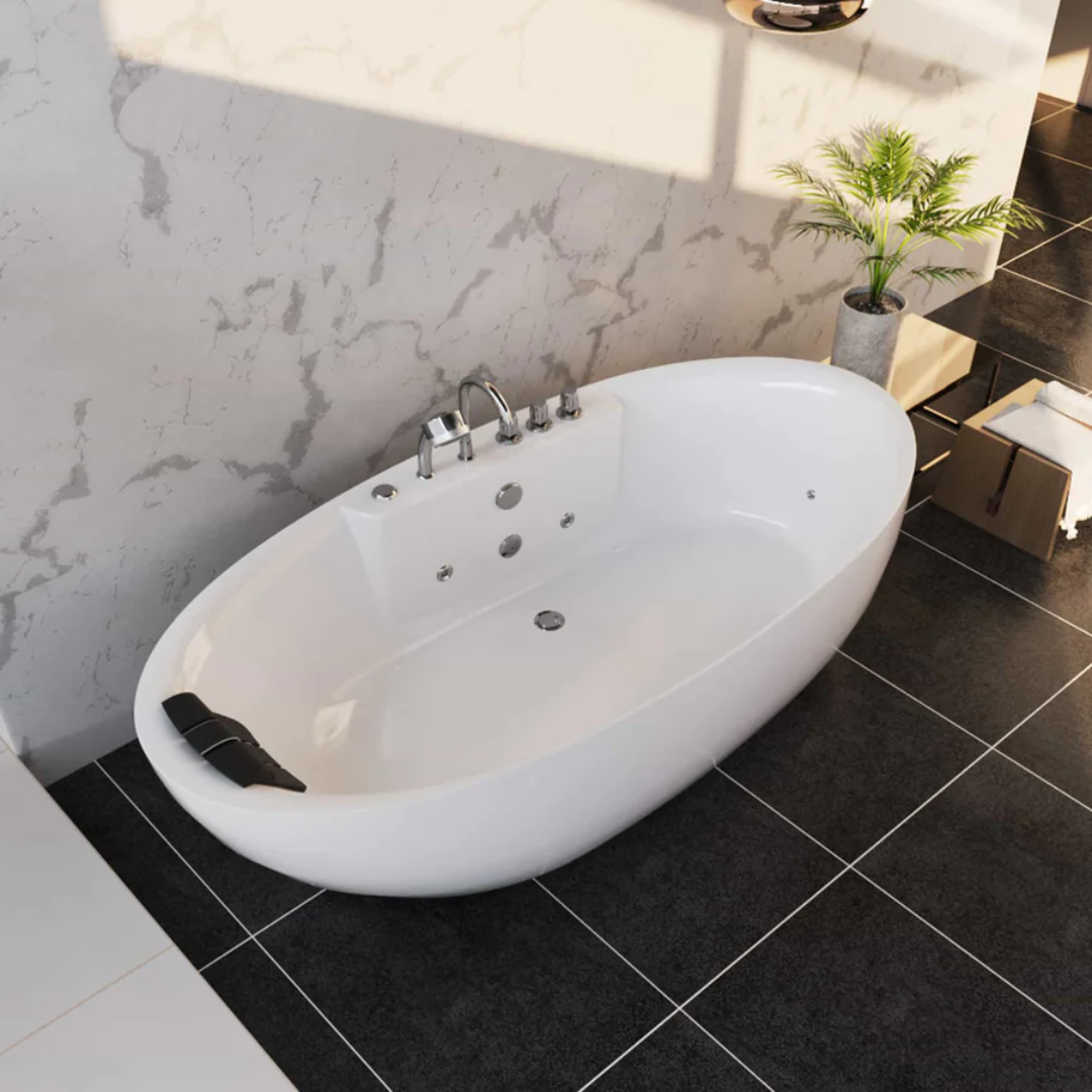 67" Freestanding Whirlpool Bathtub