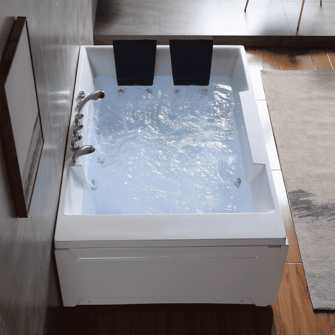 72" Alcove Whirlpool 2-Person LED