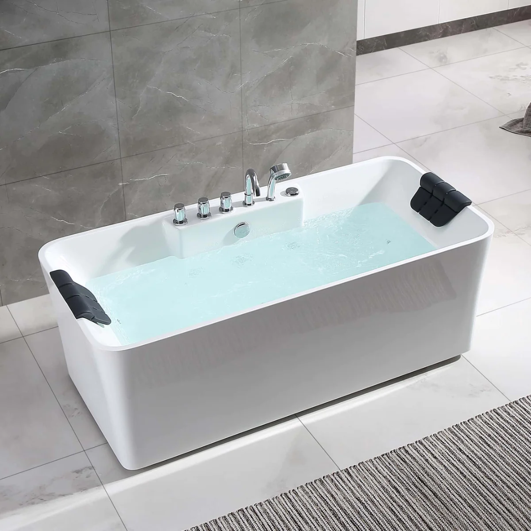 67" Freestanding Whirlpool Bathtub
