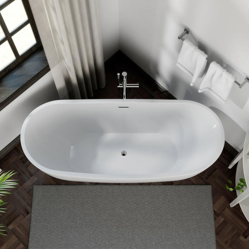 69" Freestanding Soaking Tub with Center Drain