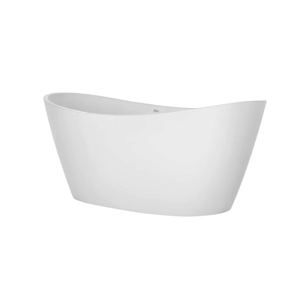 59" Freestanding Soaking LED Tub