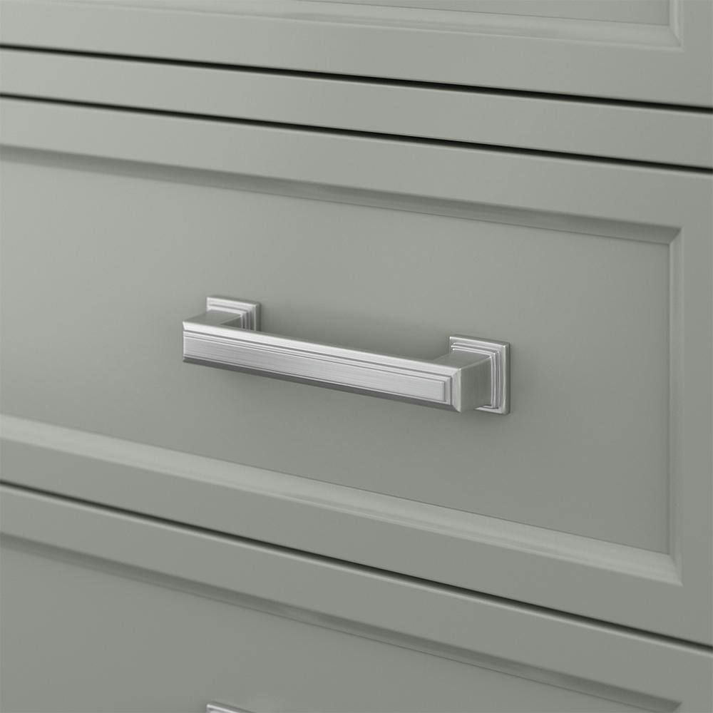 Design Element Affinity 31" Modern Bathroom Vanity in Gray Cabinet  Carrara White Marble Countertop