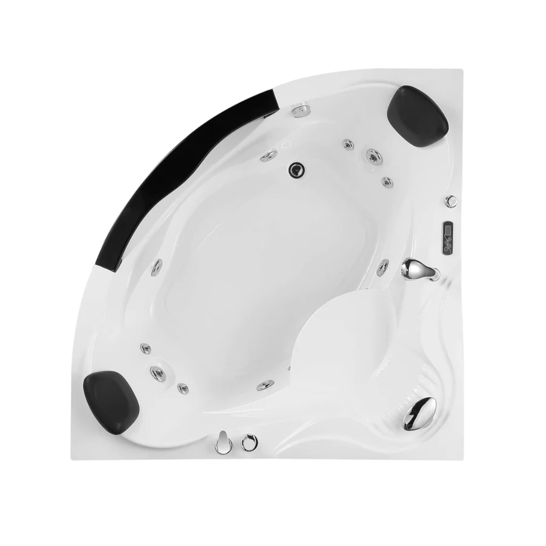 59" Alcove Whirlpool Thermostatic LED Tub