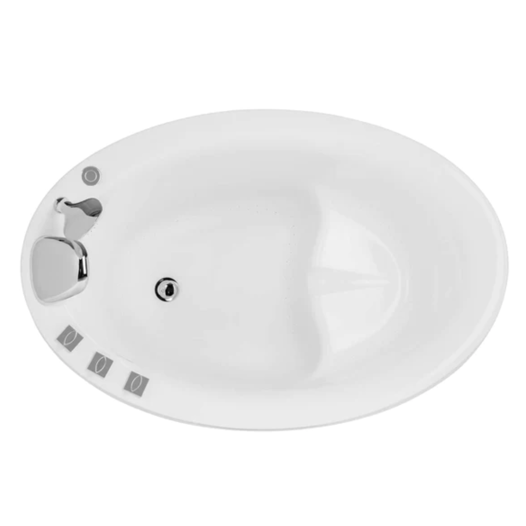 59" Freestanding Air Massage Japanese-Style Bathtub