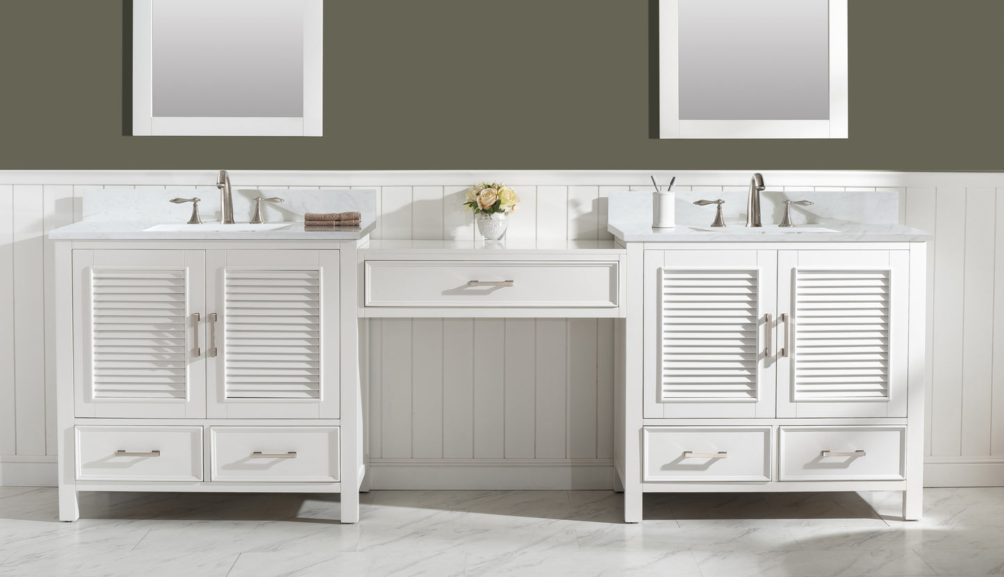 Estate 102" Double Sink Bathroom Vanity Modular Set in Gray