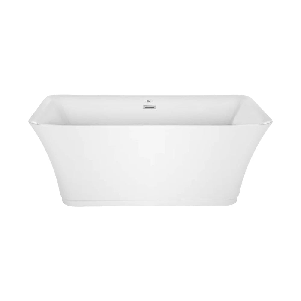 59" Freestanding Soaking Tub with Center Drain
