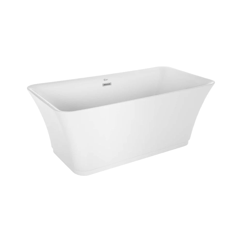 59" Freestanding Soaking Tub with Center Drain