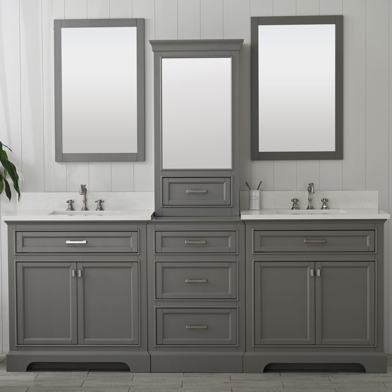 Milano 84" Double Sink Bathroom Vanity Modular Set