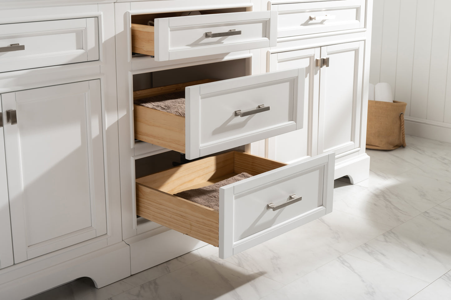 Milano 84" Double Sink Bathroom Vanity Modular Set