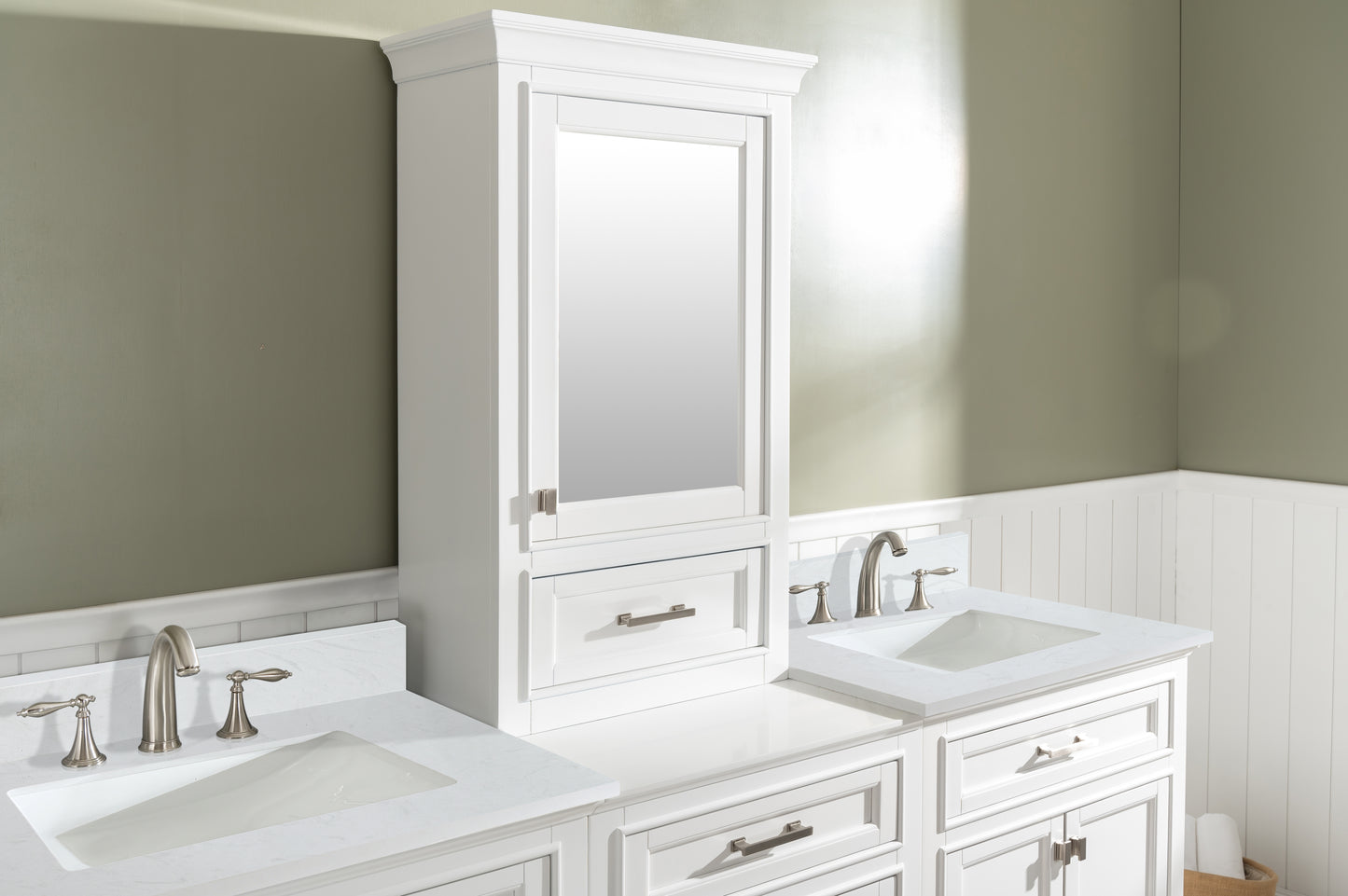 Milano 84" Double Sink Bathroom Vanity Modular Set