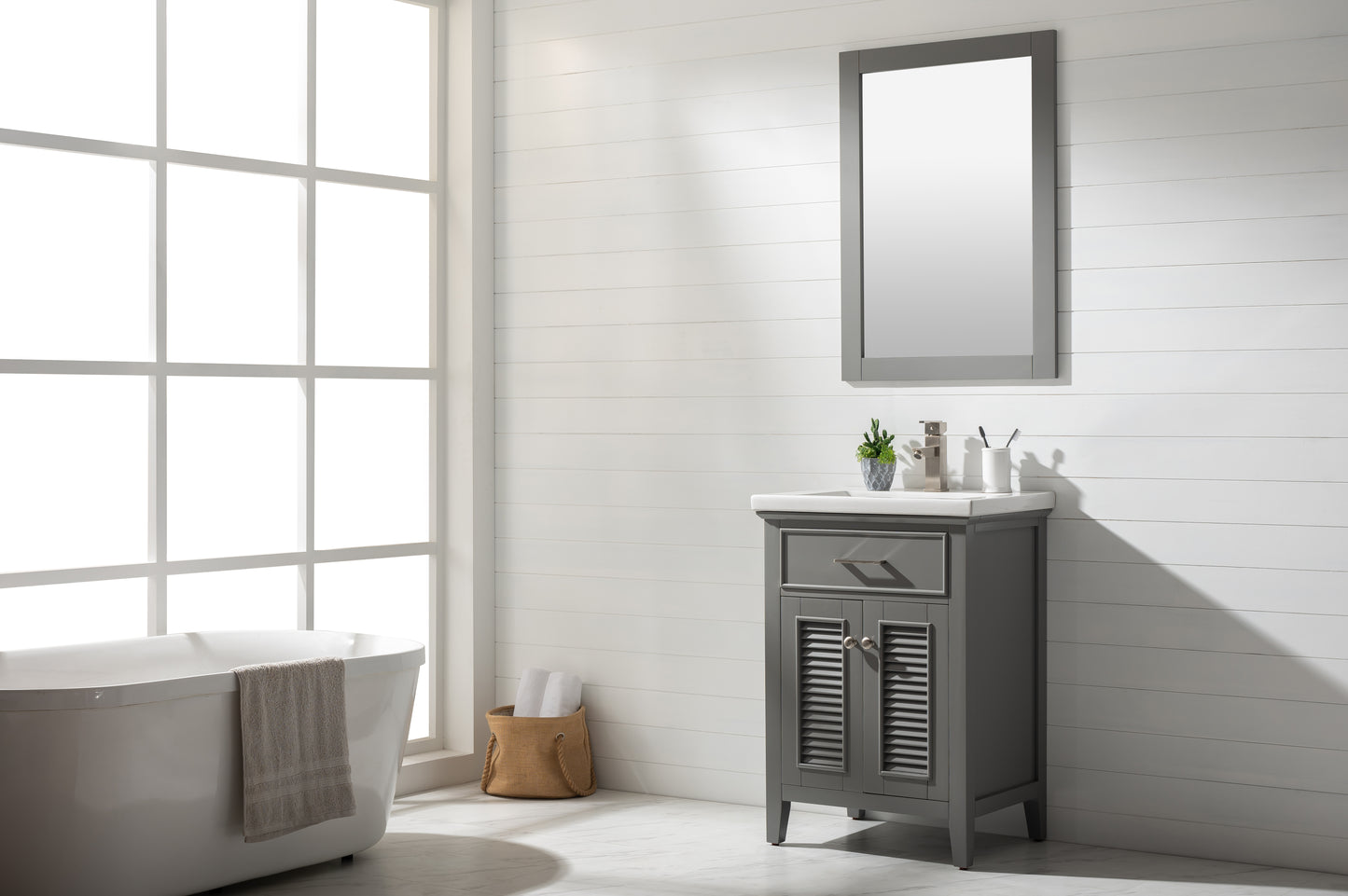 Cameron 24" Single Sink Vanity In Gray