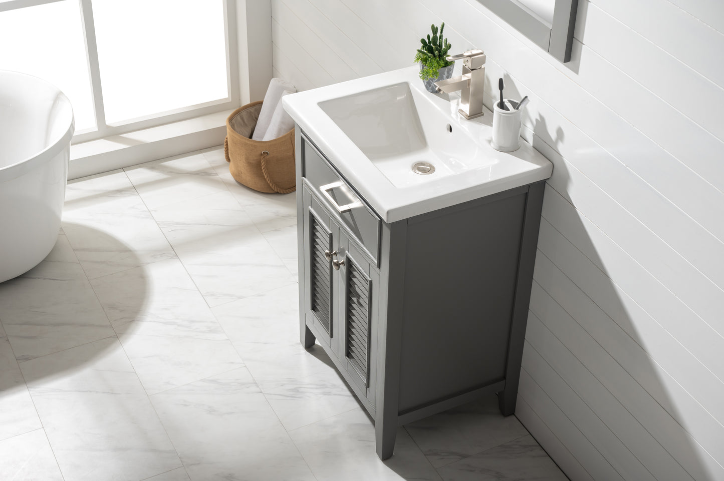 Cameron 24" Single Sink Vanity In Gray