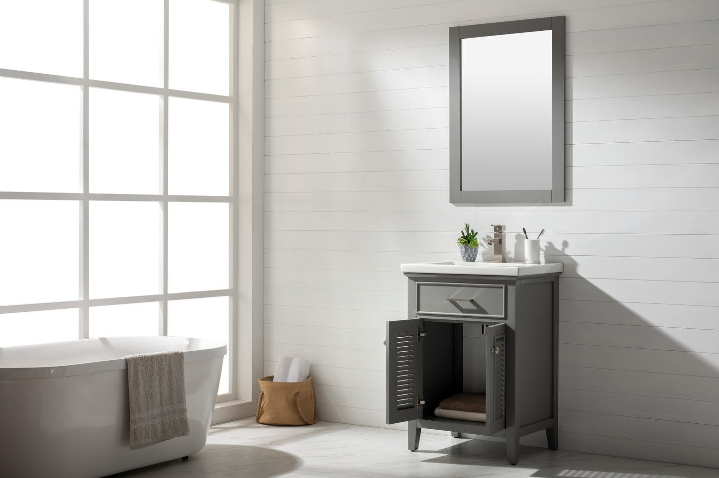 Cameron 24" Single Sink Vanity In Gray