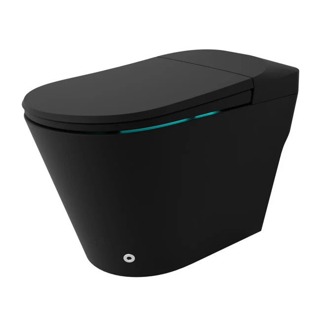 ANZZI ENVO Echo Elongated Smart Toilet Bidet in Matte Black with Auto Open, Auto Flush, Voice and Wi-Fi Controls