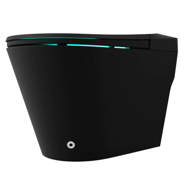 ANZZI ENVO Echo Elongated Smart Toilet Bidet in Matte Black with Auto Open, Auto Flush, Voice and Wi-Fi Controls