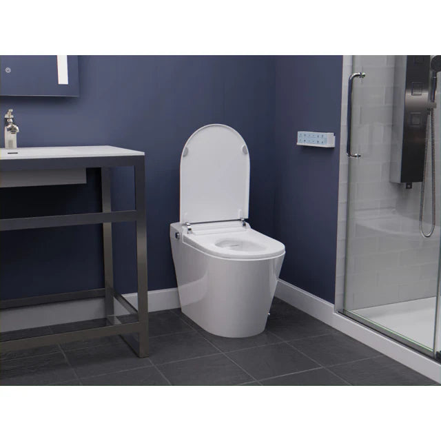 ANZZI ENVO Echo Elongated Smart Toilet Bidet in White with Auto Open, Auto Close, Auto Flush, and Heated Seat