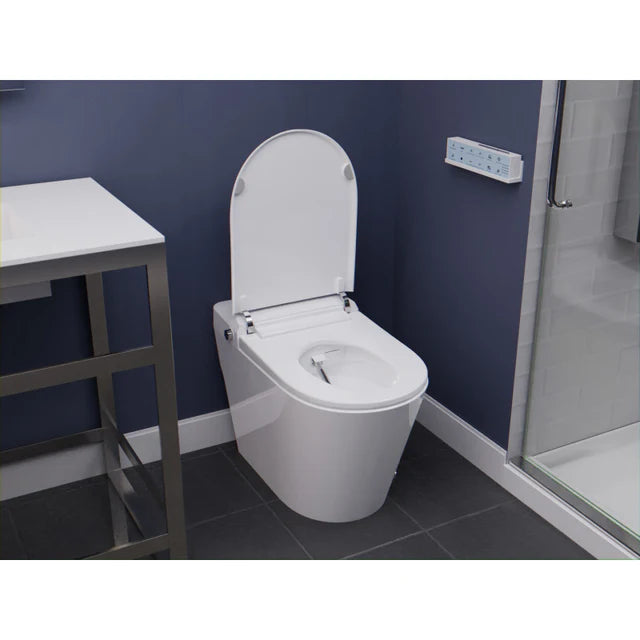 ANZZI ENVO Echo Elongated Smart Toilet Bidet in White with Auto Open, Auto Close, Auto Flush, and Heated Seat