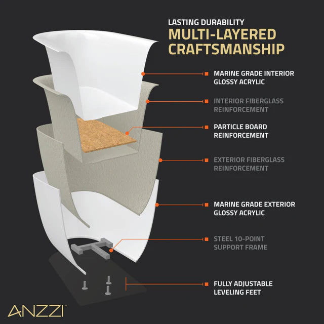 Chand Series 67 in. x 32 in. Flat Bottom Acrylic Freestanding Soaking Bathtub with Center Drain in Glossy Black