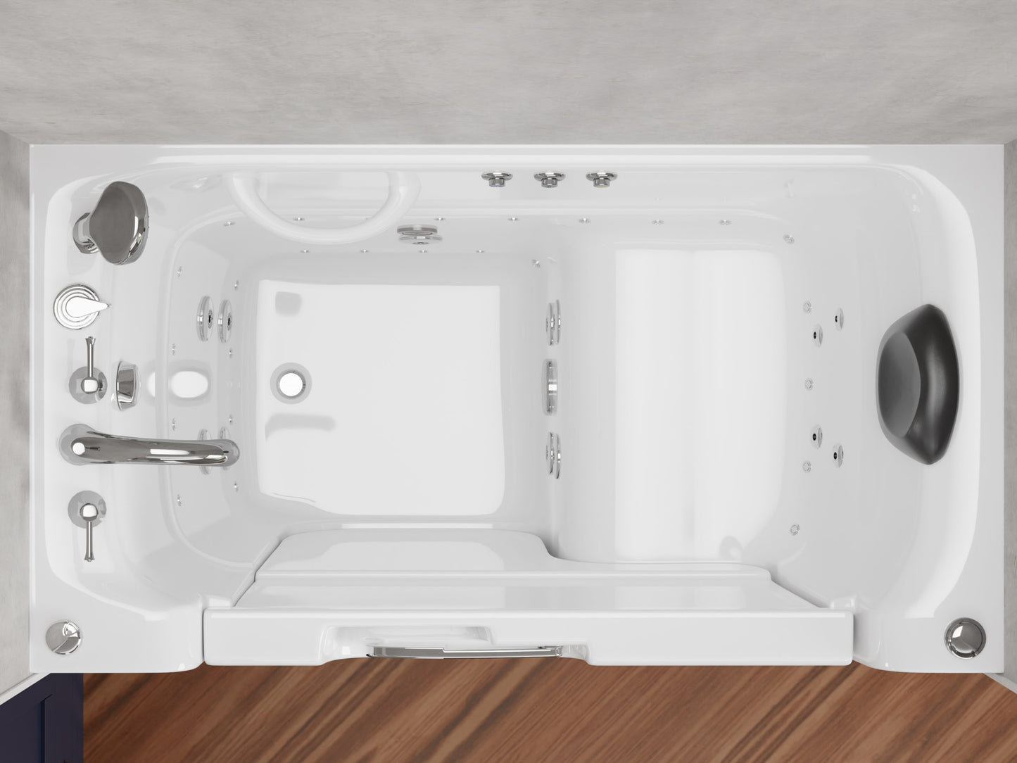 Wheelchair Access Bathtub MediTub 2953WCA Series 29(W) x 53(L) x 42(H) in.