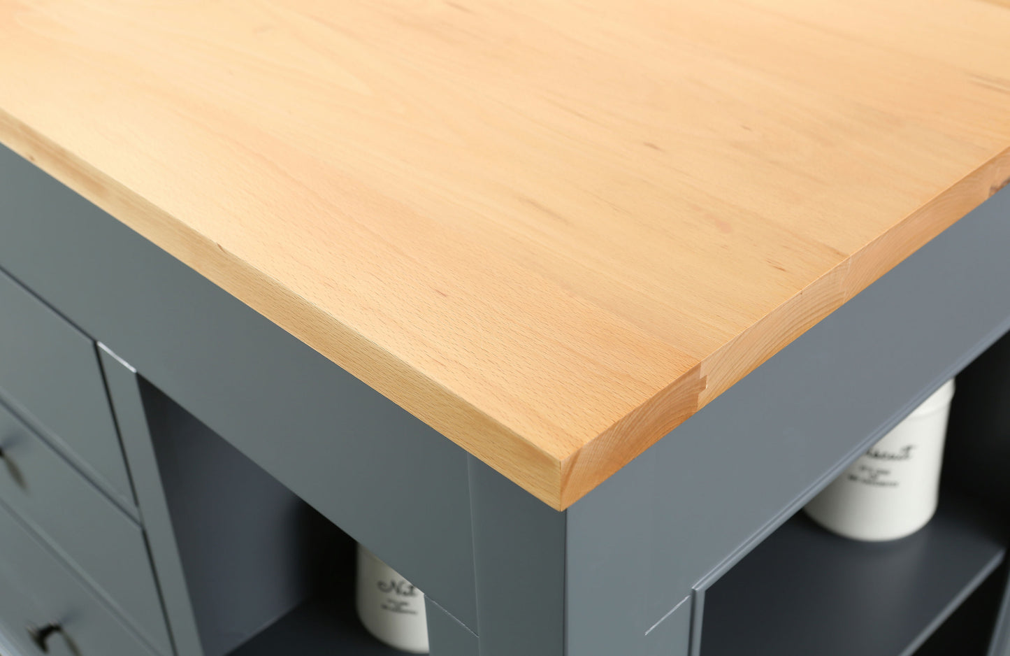 Medley 54 In. Kitchen Island With Slide Out Table in White