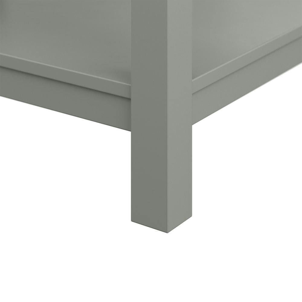 Design Element Affinity 31" Modern Bathroom Vanity in Gray Cabinet  Carrara White Marble Countertop