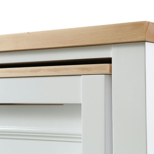 Medley 54 In. Kitchen Island With Slide Out Table in White