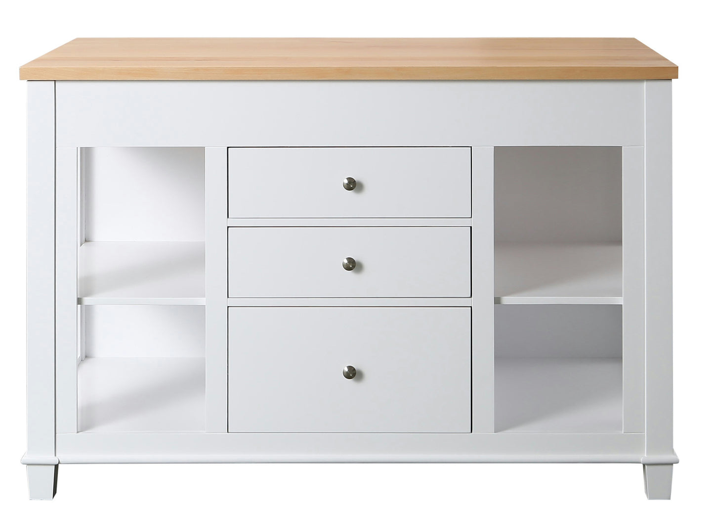 Medley 54 In. Kitchen Island With Slide Out Table in White
