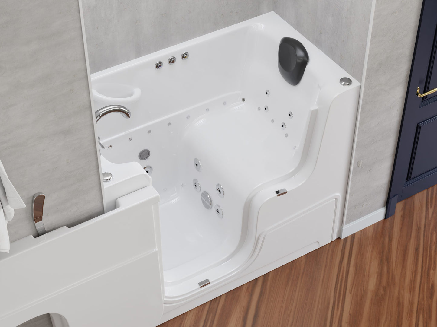 Wheelchair Access Bathtub MediTub 2953WCA Series 29(W) x 53(L) x 42(H) in.