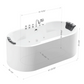 67" Freestanding Whirlpool Bathtub