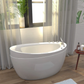 59" Freestanding Air Massage Japanese-Style Bathtub