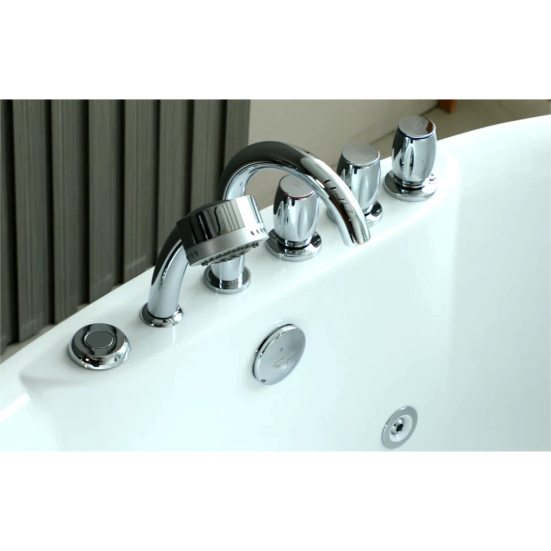 71" Freestanding Whirlpool Oval Bathtub