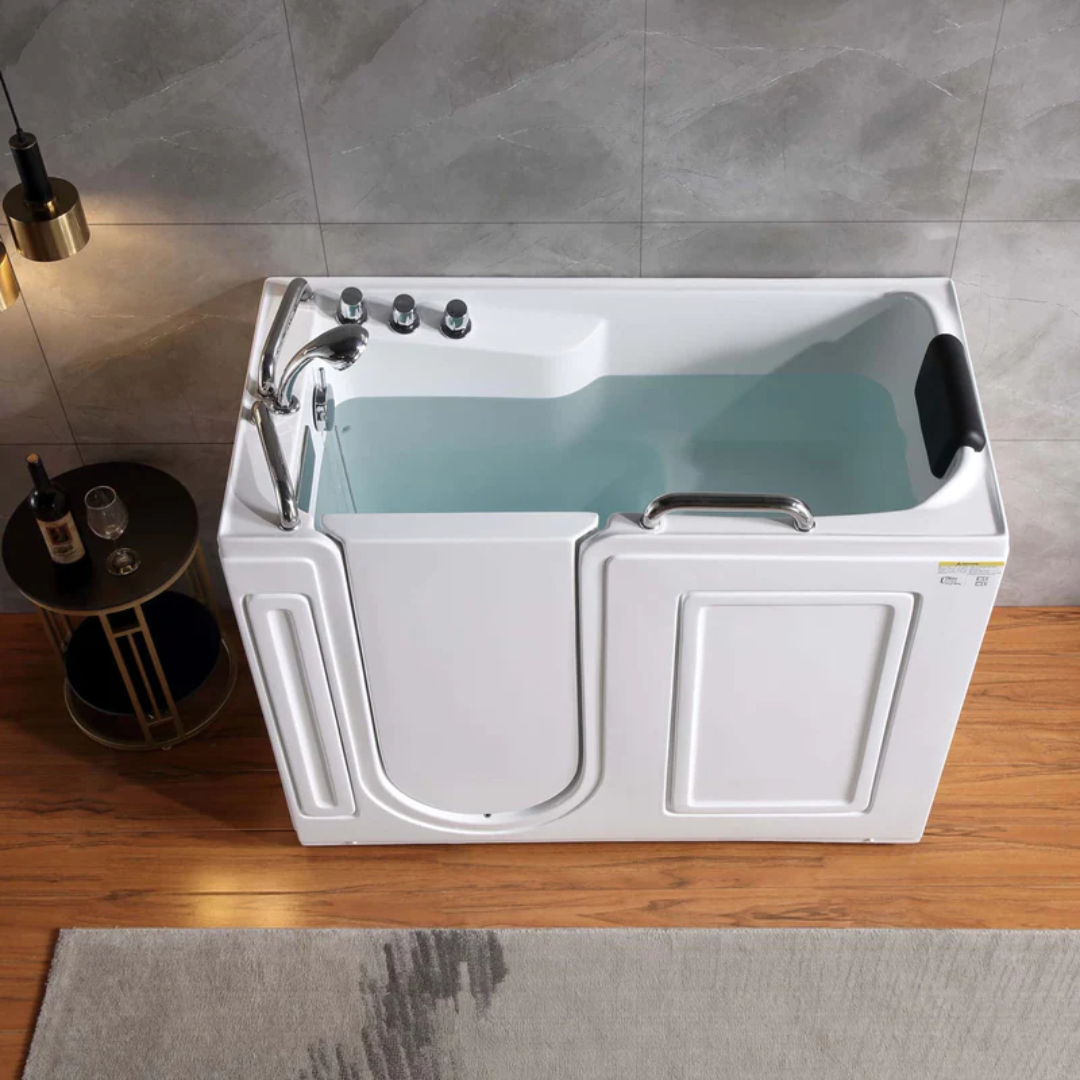 53" Freestanding Walk-in Soaking Bathtub