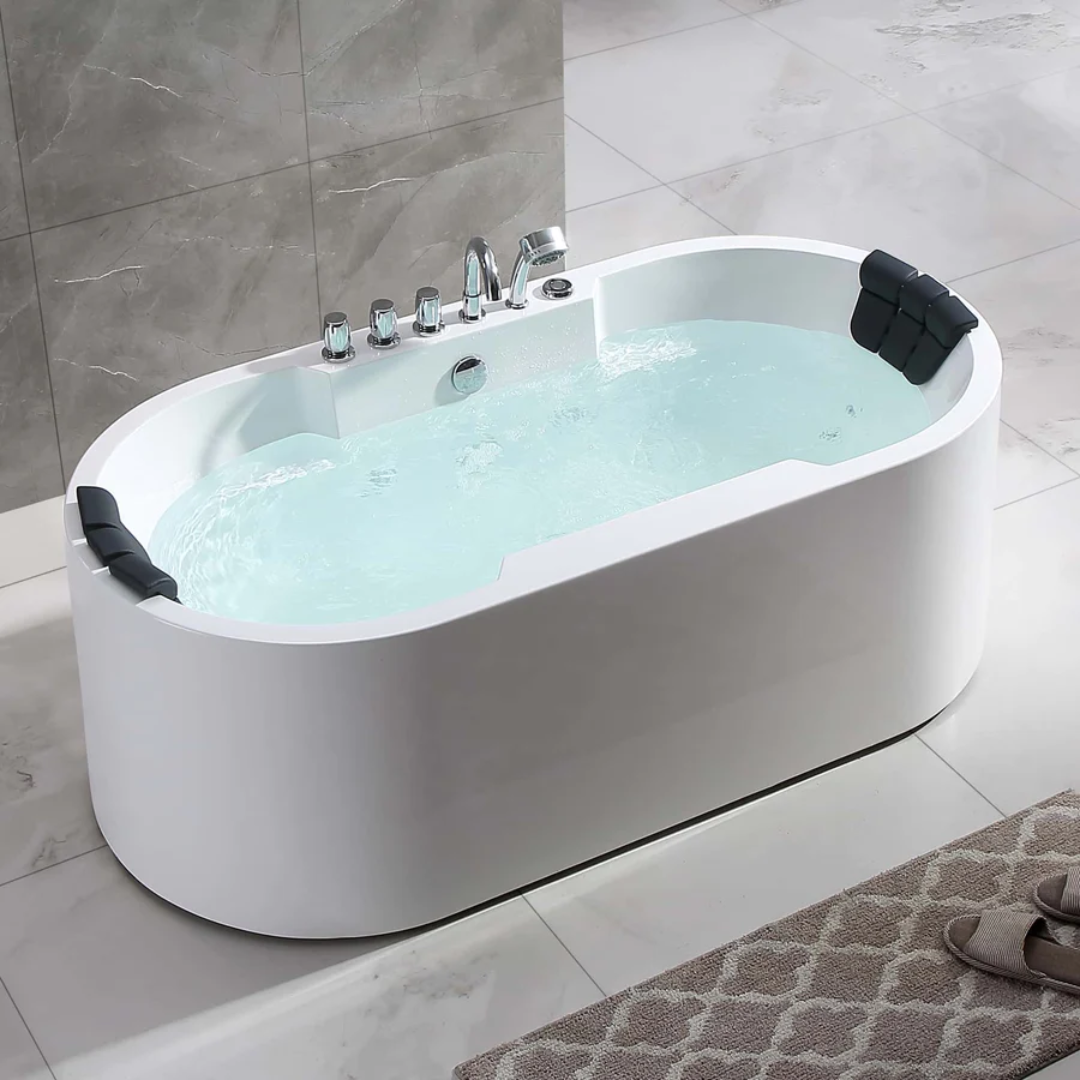 67" Freestanding Whirlpool Bathtub