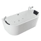 67" Freestanding Hydro Massage Whirlpool Bathtub with Center Drain