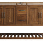 Austin 60" Vanity Base Built With Reclaimed Wood in Walnut Finish