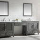 Estate 102" Double Sink Bathroom Vanity Modular Set in Gray