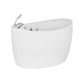 59" Freestanding Japanese-Style Soaking Tub with Reversible Drain