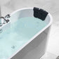 67" Freestanding Oval Whirlpool Bathtub with Center Drain