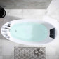 67" Freestanding Hydro Massage Whirlpool Bathtub with Reversible Drain