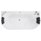 67" Freestanding Hydro Massage Whirlpool Bathtub with Center Drain