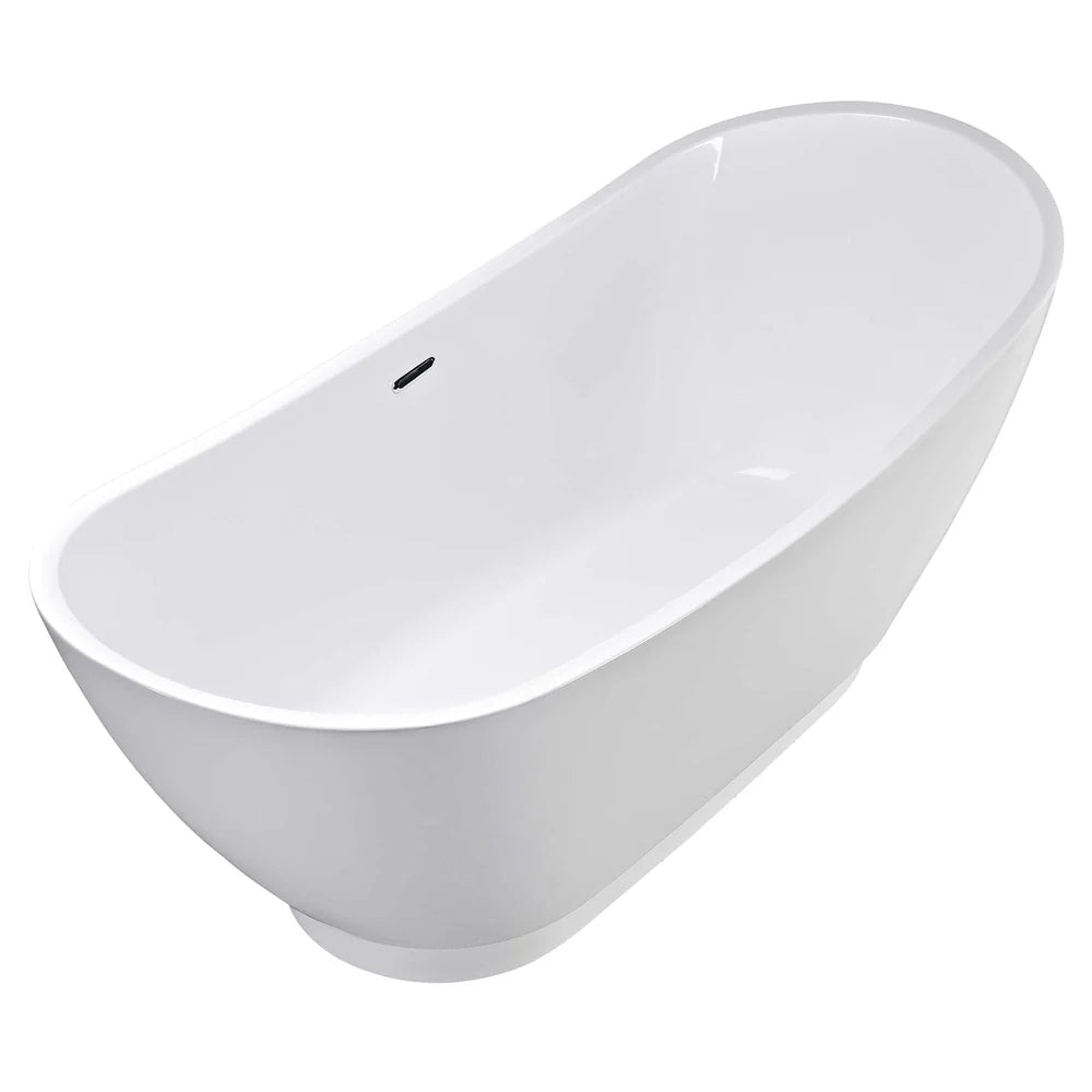 69" Freestanding Soaking Tub with Center Drain