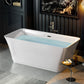 59" Freestanding Soaking Tub with Center Drain